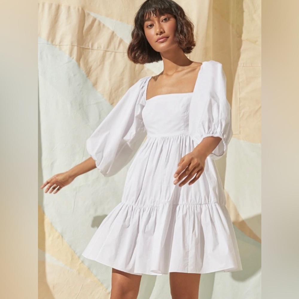 NWT Cara Cara - Women's Sip Sip Tiered Cotton Poplin Mini Dress